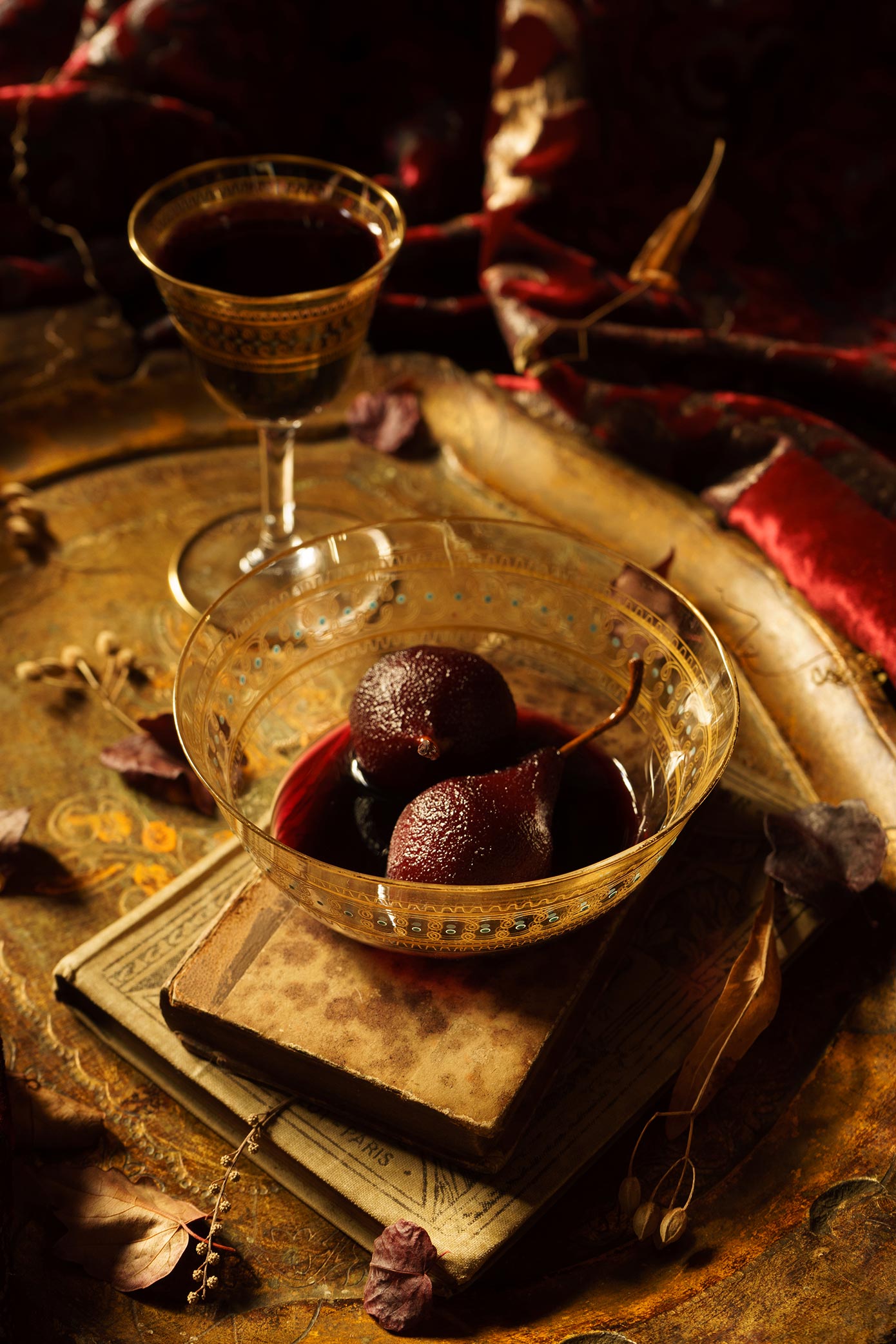 Poires pochées © Renards Gourmets