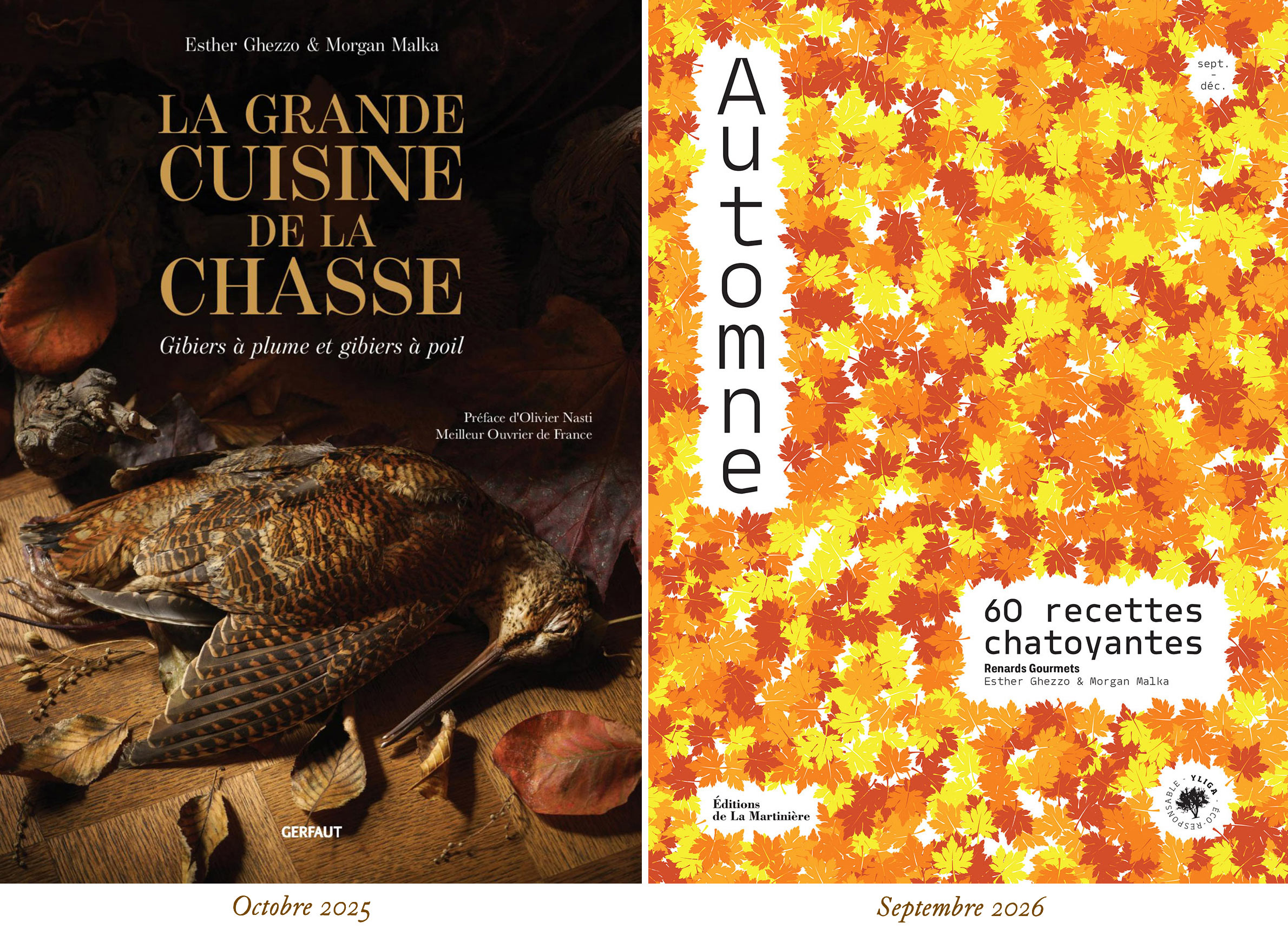 Livres - Renards Gourmets - Esther Ghezzo et Morgan Malka Grande Cuisine de la Chasse et Automne 60 recettes chatoyantes
